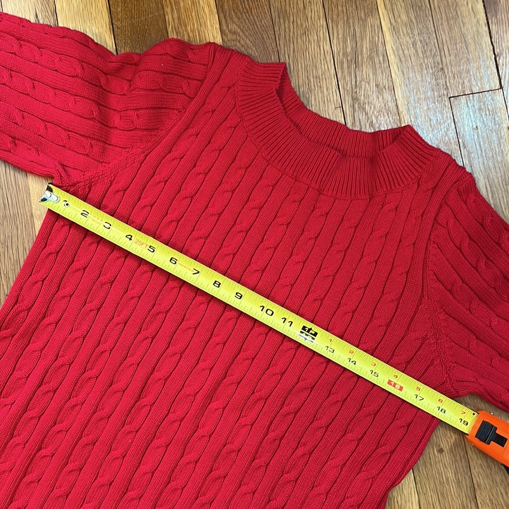 Talbots Red Cotton Sweater - Picture 6 of 7